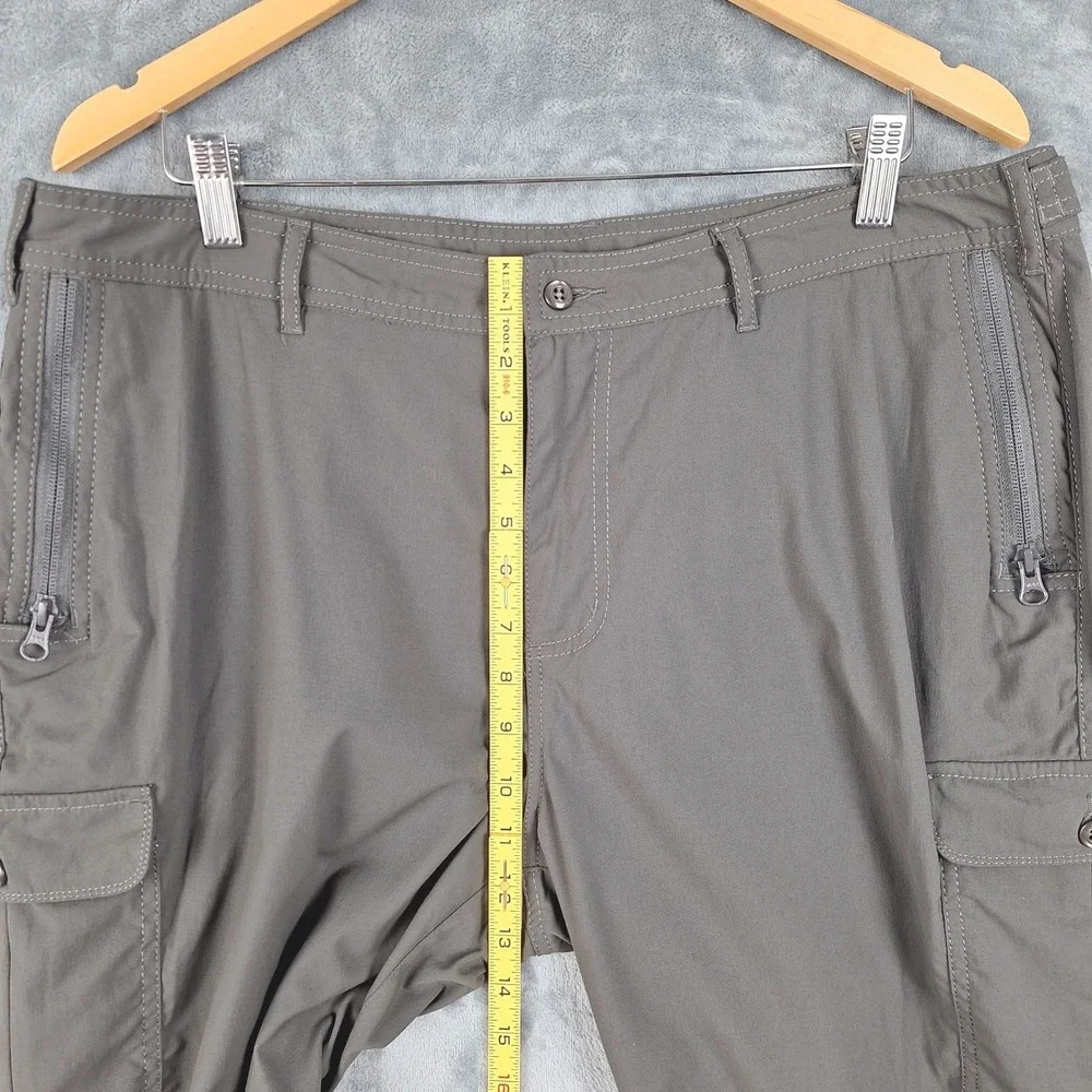 Clothing Arts Pants Womens 16 Gray P Cubed Pick Pocket Proof Chino Cargo Stretch
